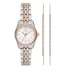 Michael Kors Lexington 26mm Stainless Steel and Rose Gold Tone Ladies Watch and Bracelet Set