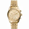Michael Kors Lexington 38mm Yellow Gold Tone Chronograph Ladies Watch