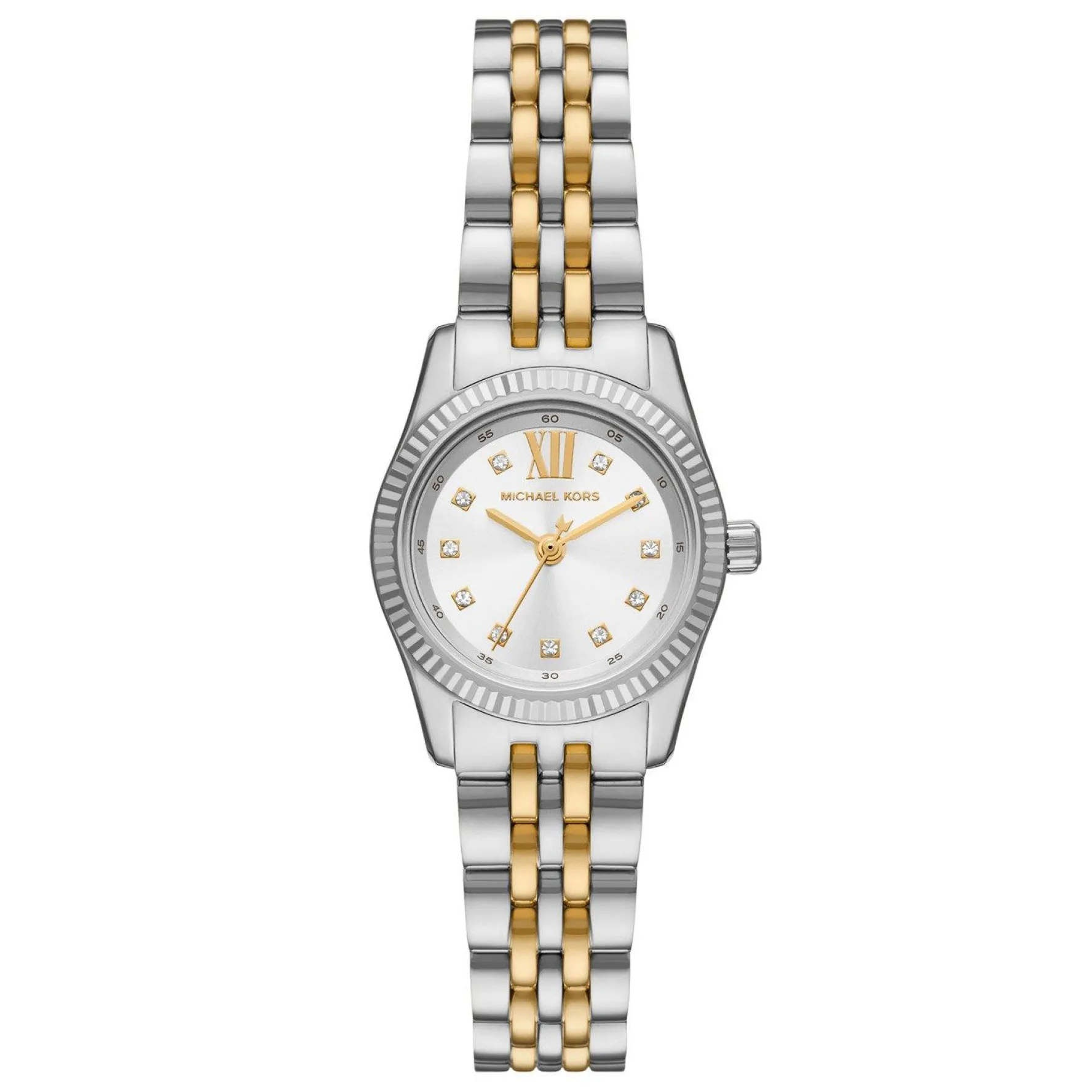 Michael Kors Lexington 26mm Stainless Steel and Yellow Gold Tone Crystal Ladies Watch