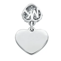 Michael Kors Love Silver Cubic Zirconia Heart Pendant