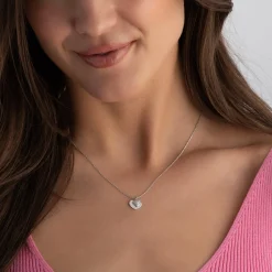 Michael Kors Love Silver Cubic Zirconia Heart Pendant