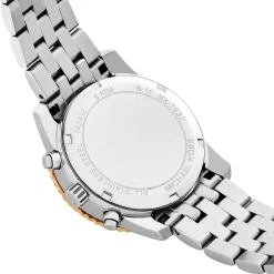 Michael Kors Mini Bryant 35mm Stainless Steel and Yellow Gold Tone Crystal Chronograph Ladies Watch