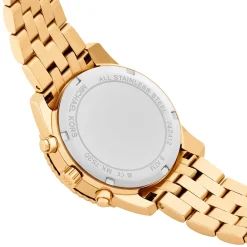 Michael Kors Mini Bryant 35mm Yellow Gold Plated Chronograph Crystal Ladies Watch