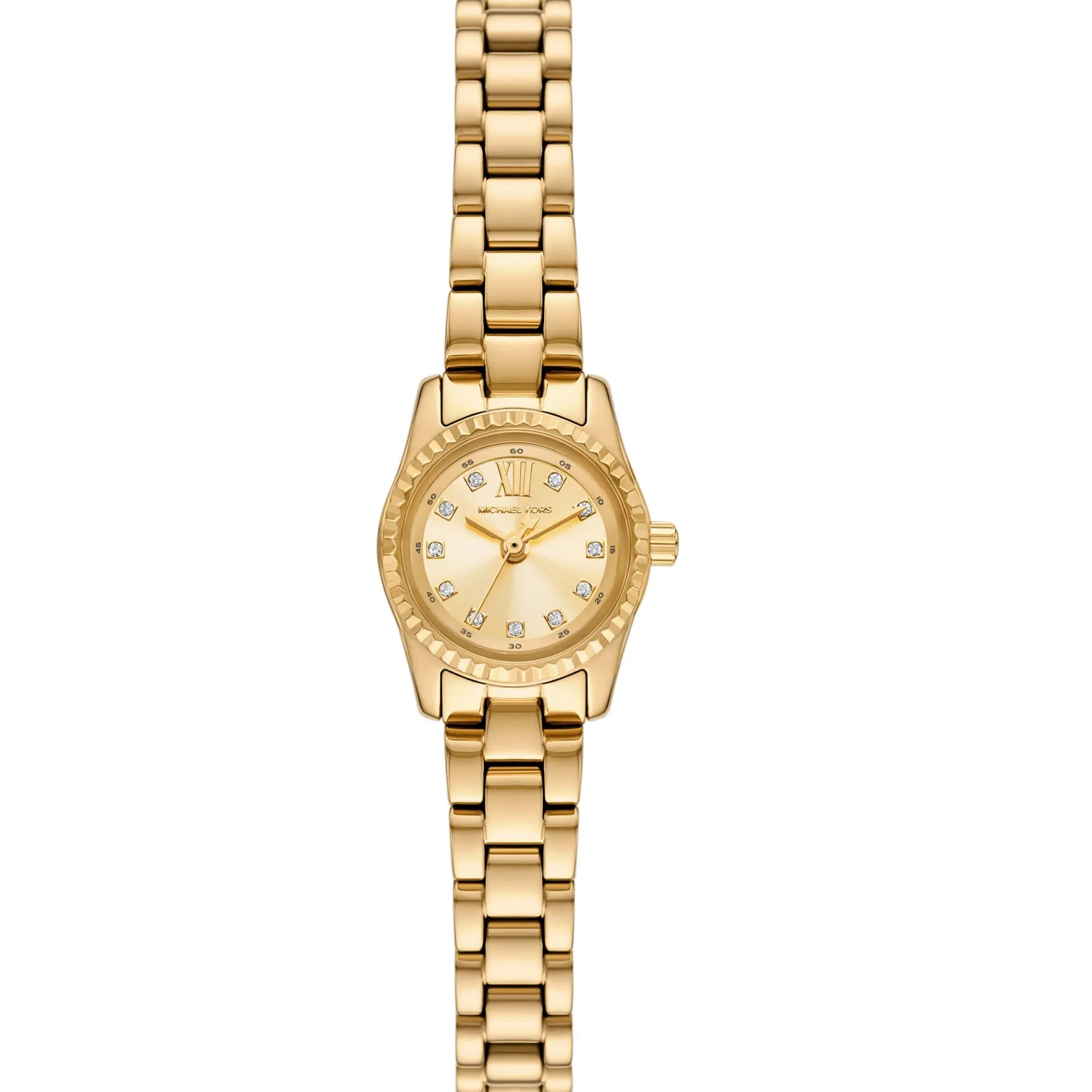Michael Kors 19mm Yellow Gold Tone Crystal Ladies Watch