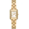 Michael Kors 22mm Yellow Gold Tone Mother of Pearl Crystal Ladies Watch