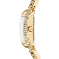 Michael Kors 22mm Yellow Gold Tone Mother of Pearl Crystal Ladies Watch