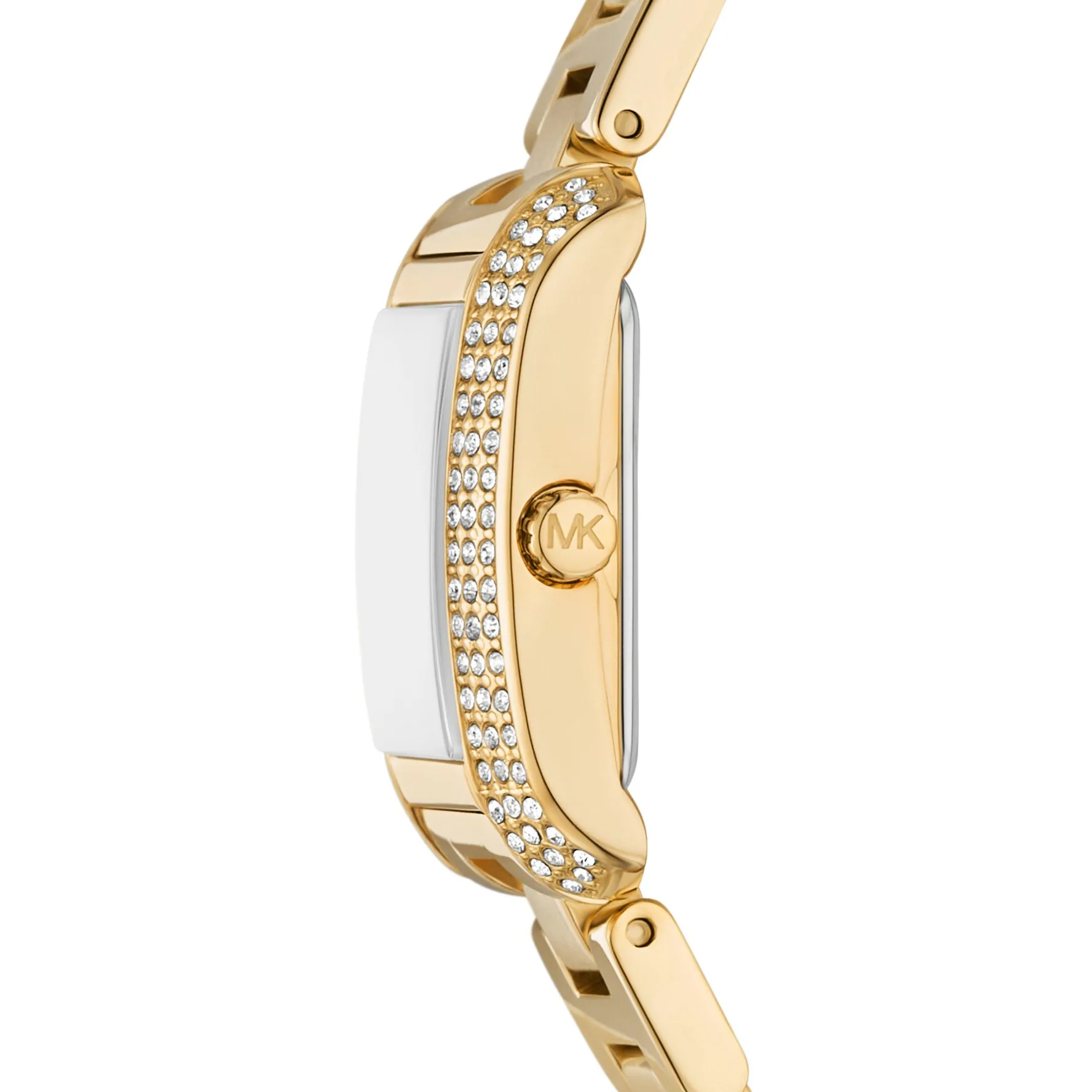 Michael Kors 22mm Yellow Gold Tone Mother of Pearl Crystal Ladies Watch