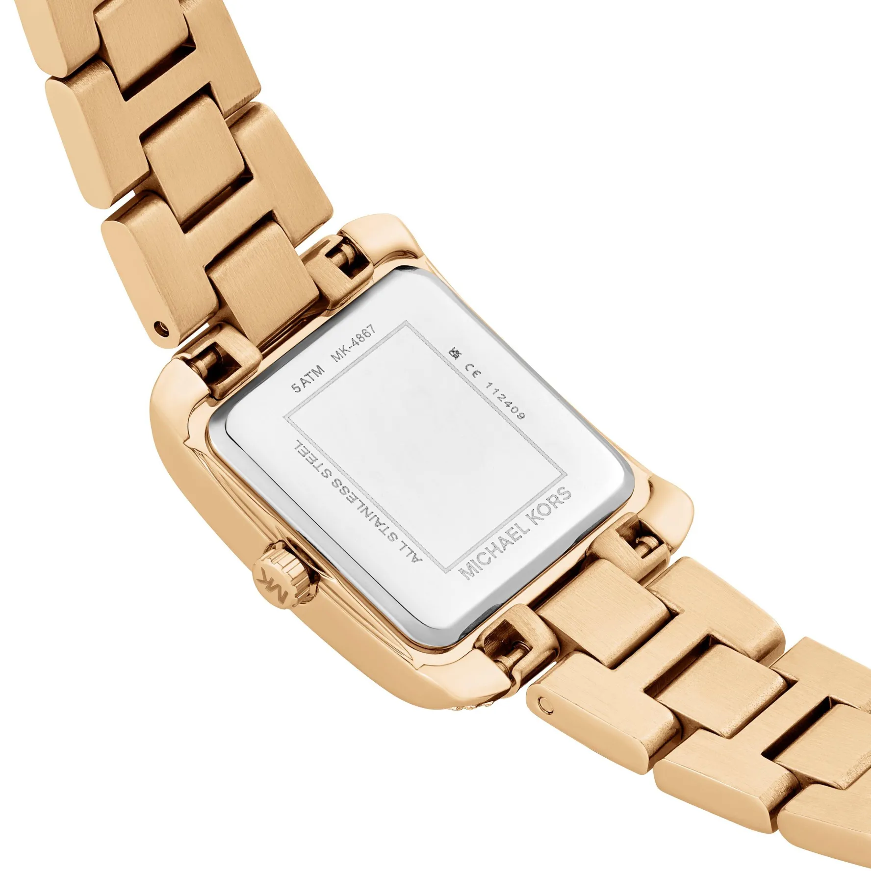 Michael Kors 22mm Yellow Gold Tone Mother of Pearl Crystal Ladies Watch