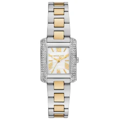 Michael Kors Petite Emery 25mm Stainless Steel and Yellow Gold Tone Crystal Ladies Watch