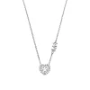 Michael Kors Premium Silver Heart Shaped Cubic Zirconia Halo Necklace