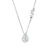 Michael Kors Premium Silver Pear Shaped Cubic Zirconia Halo Necklace