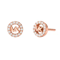 Michael Kors Rose Gold Plated Cubic Zirconia Stud Earrings