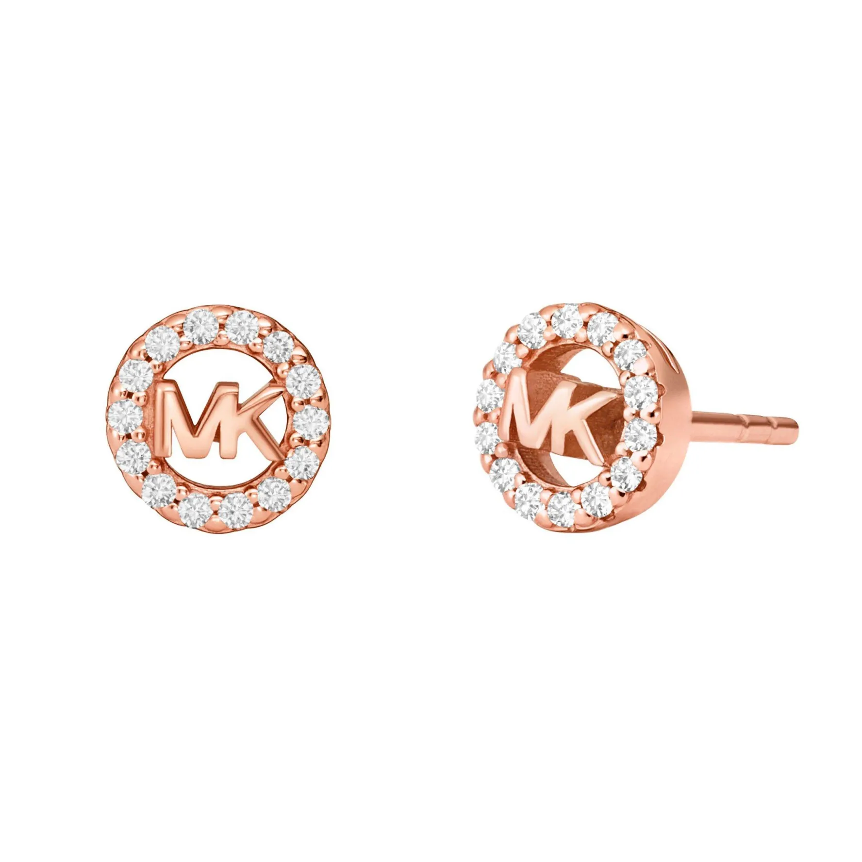 Michael Kors Rose Gold Plated Cubic Zirconia Stud Earrings