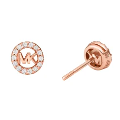 Michael Kors Rose Gold Plated Cubic Zirconia Stud Earrings