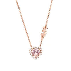 Michael Kors Rose Gold Tone Brilliance Heart Pendant