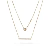 Michael Kors Rose Gold Tone Cubic Zirconia Heart Necklace