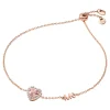 Michael Kors Rose Gold Tone Brilliance Heart Slider Bracelet