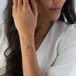 Michael Kors Rose Gold Tone Brilliance Heart Slider Bracelet