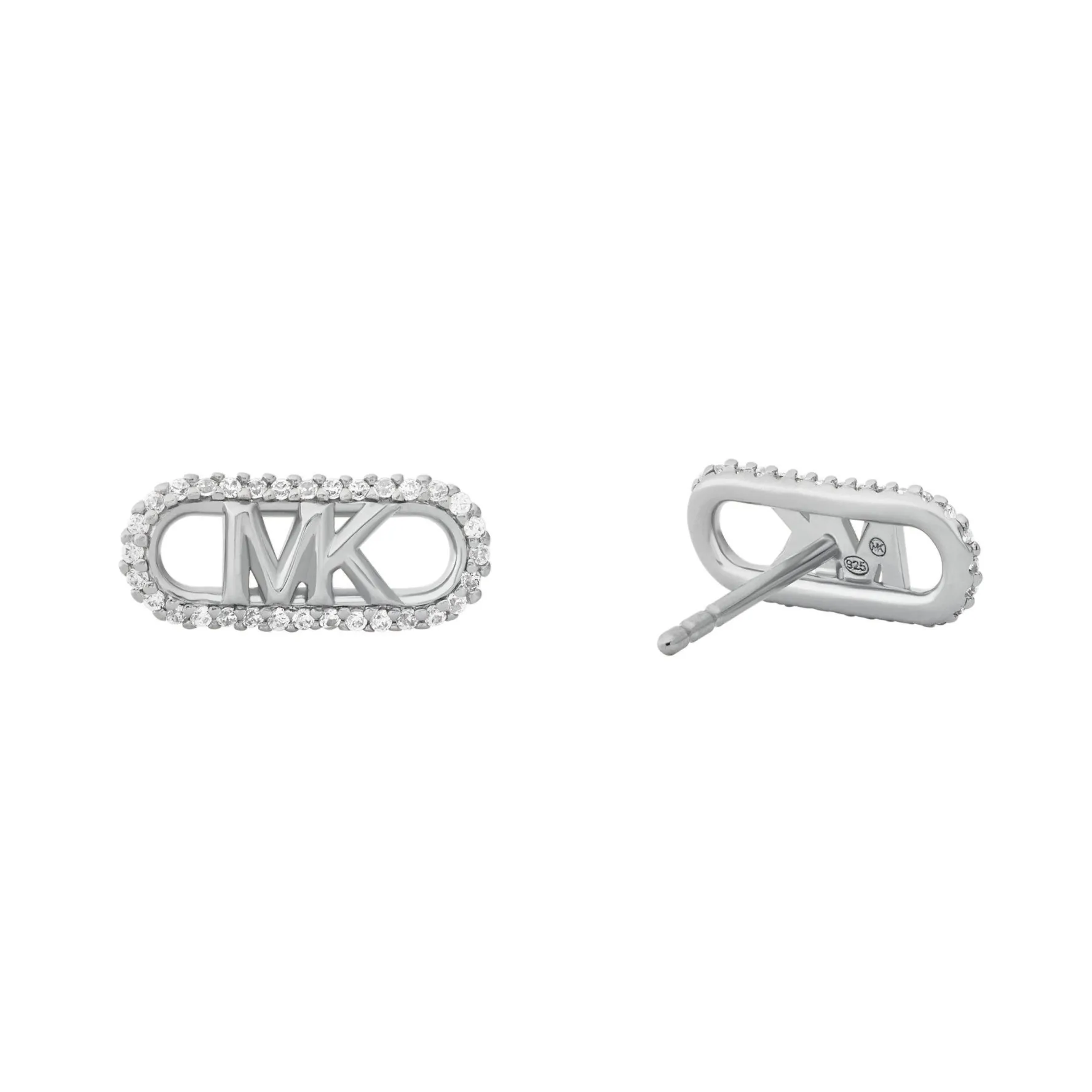 Michael Kors Silver Cubic Zirconia Stud Earrings