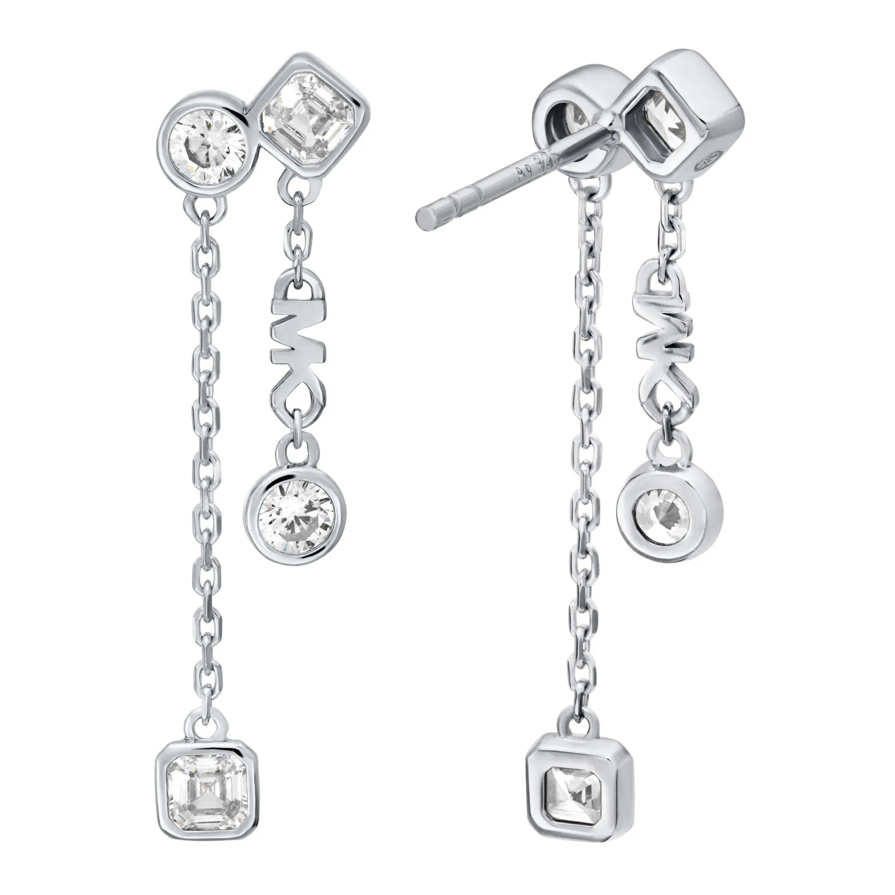 Michael Kors Silver Cubic Zirconia Ladies Drop Earrings