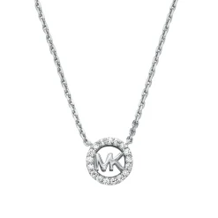 Michael Kors Silver Cubic Zirconia Necklace
