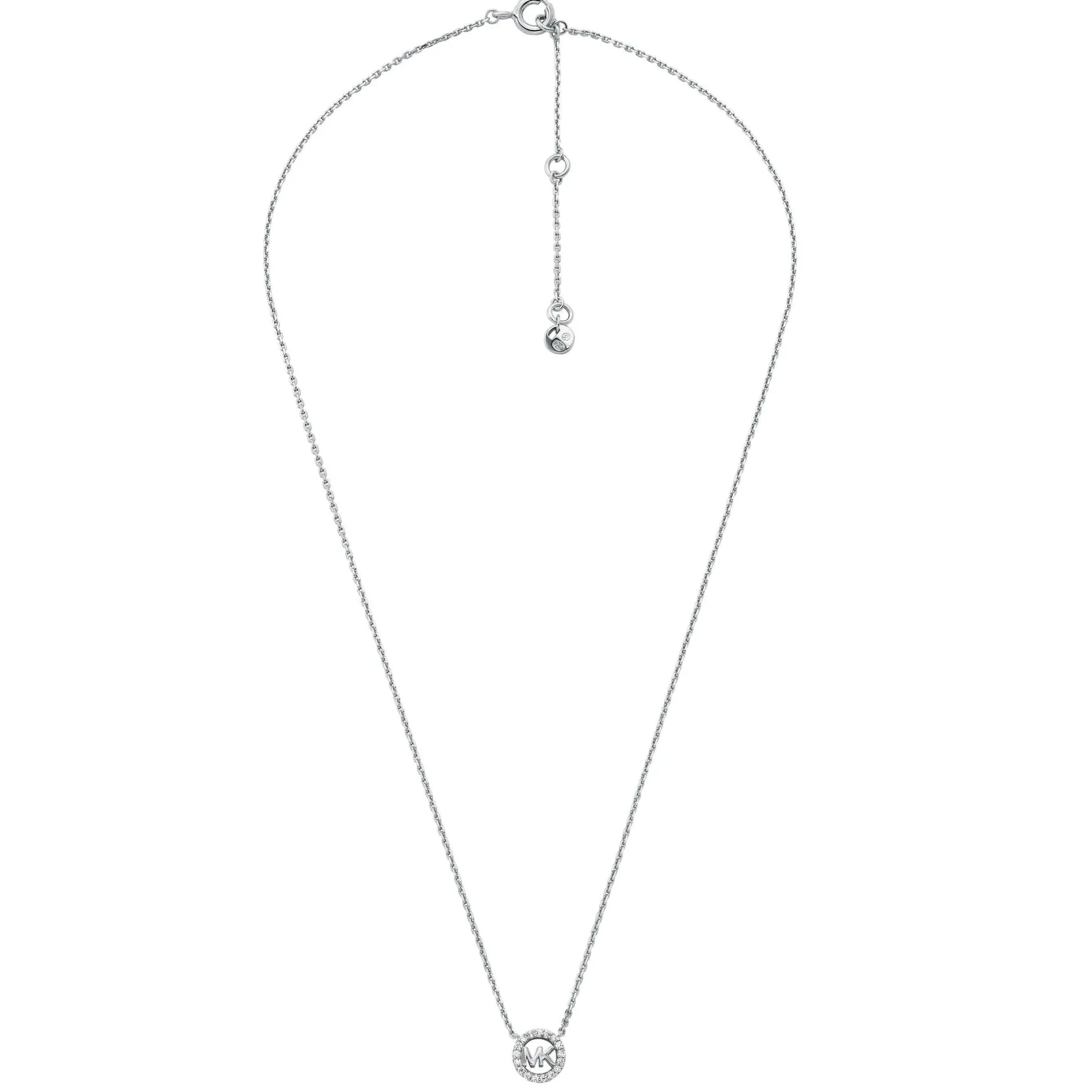 Michael Kors Silver Cubic Zirconia Necklace