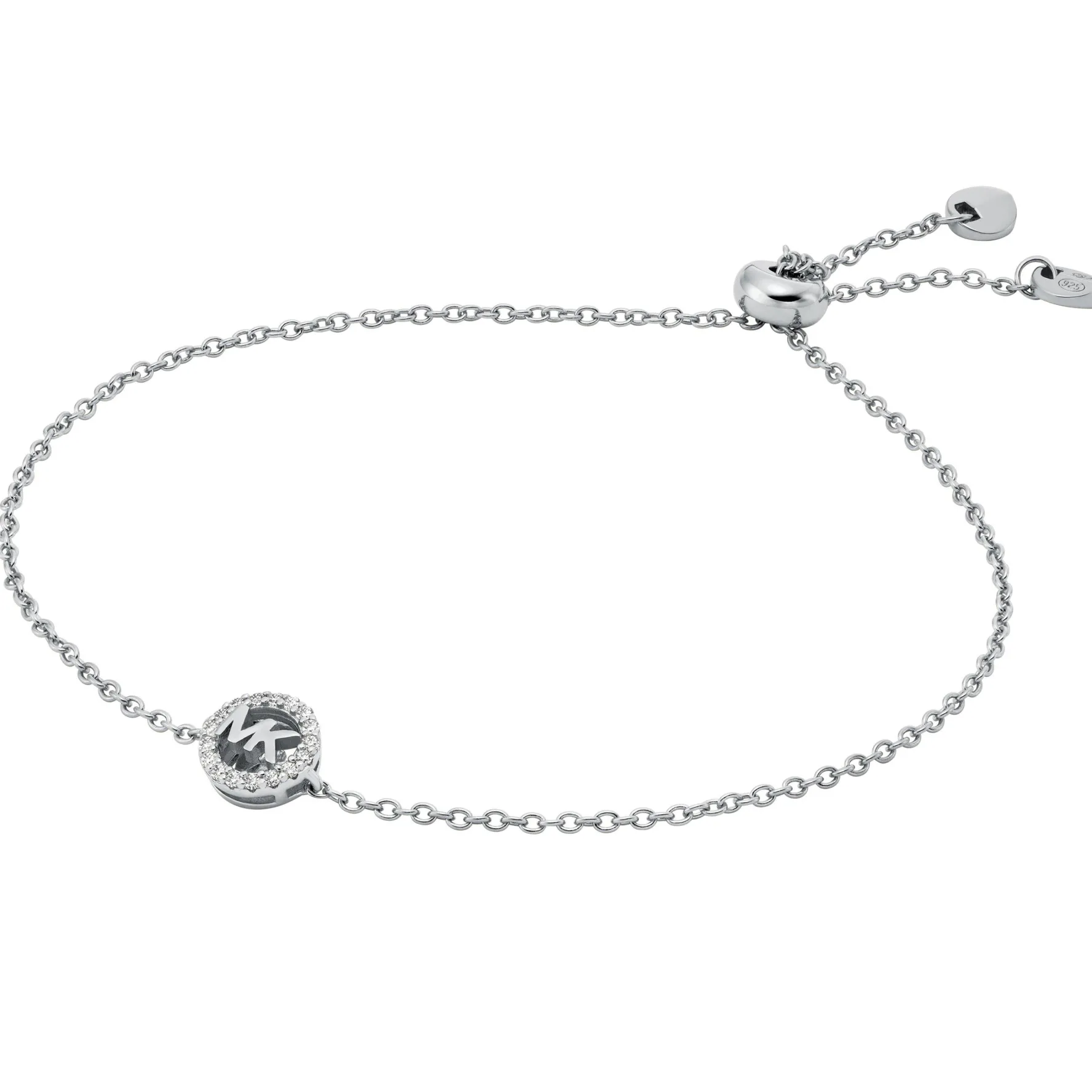 Michael Kors Silver Cubic Zirconia Slider Bracelet