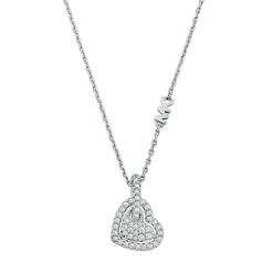 Michael Kors Silver Pave Heart Pendant