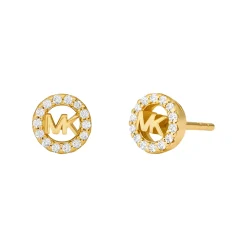 Michael Kors Yellow Gold Plated Cubic Zirconia Stud Earrings