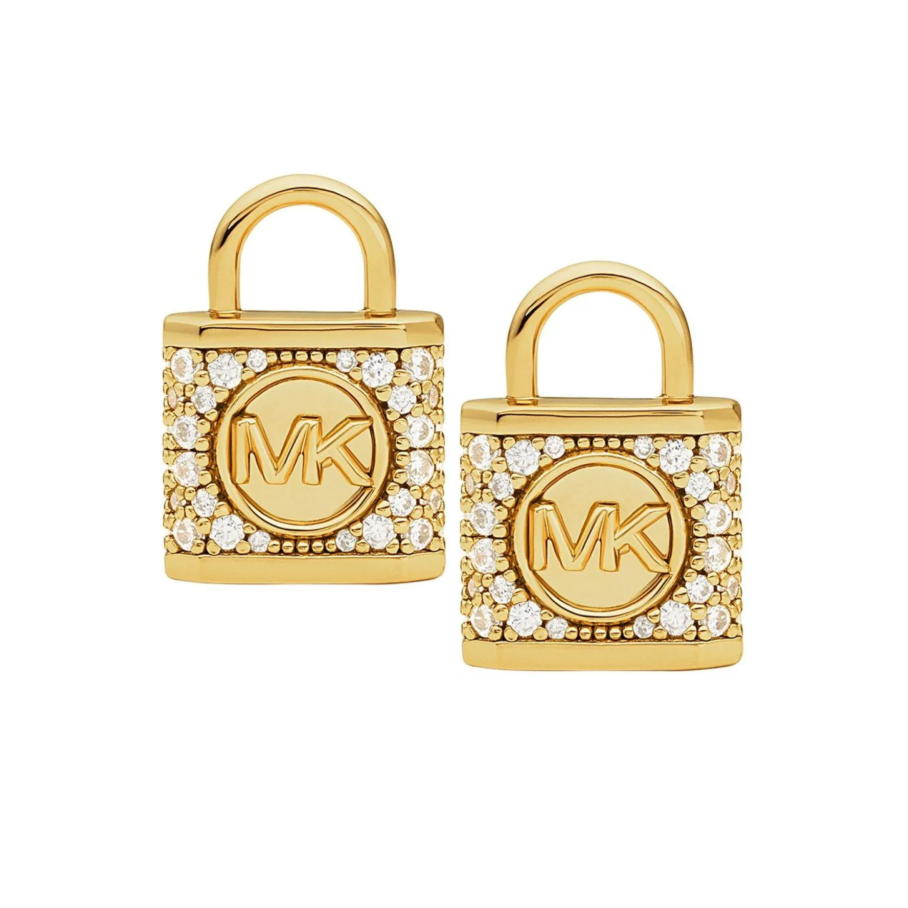 Michael Kors Yellow Gold Plated Cubic Zirconia Stud Earrings