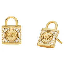 Michael Kors Yellow Gold Plated Cubic Zirconia Stud Earrings