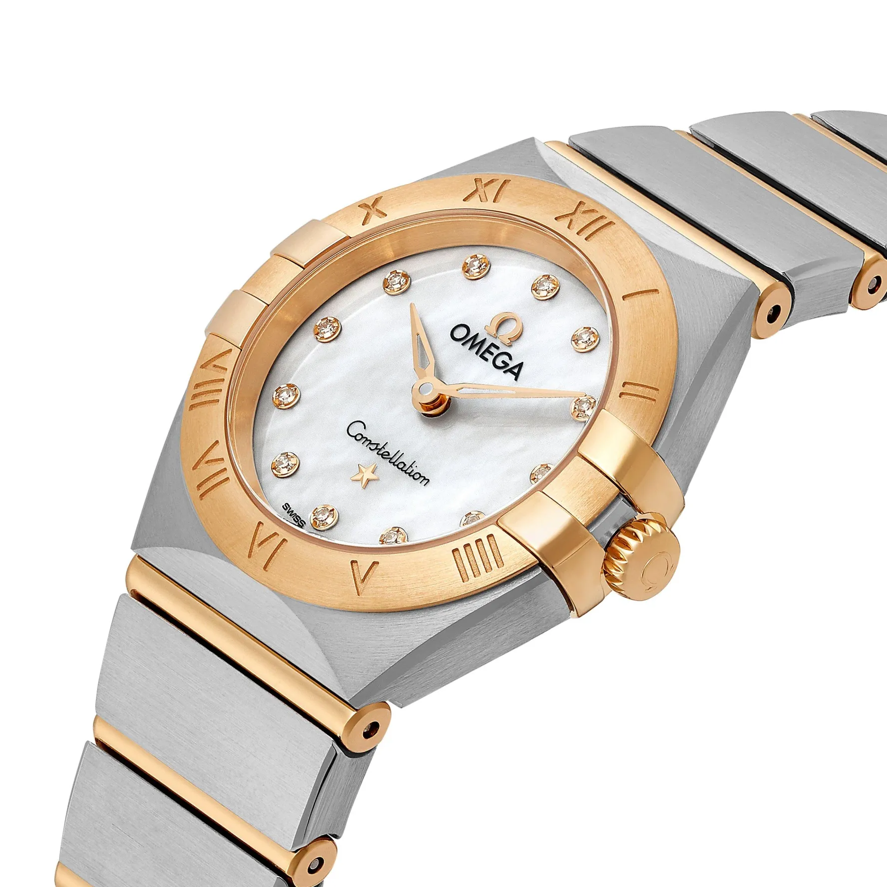OMEGA Constellation 25mm 18K Gold Diamond Ladies Watch