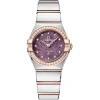OMEGA Constellation 25mm Stainless Steel and 18K Sedna Gold Diamond Ladies Watch