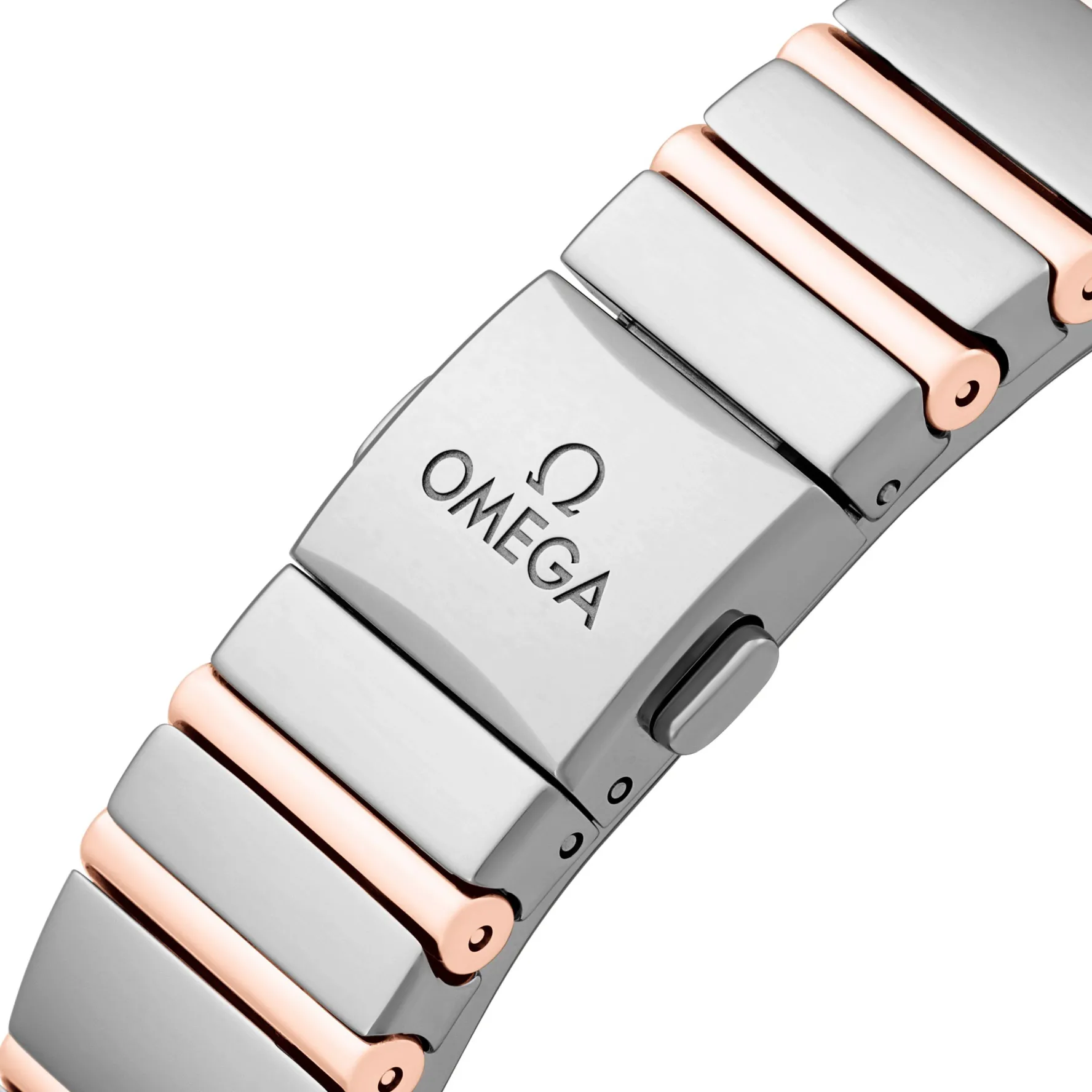 OMEGA Constellation 28mm Stainless Steel and 18K Sedna Gold Diamond Ladies Watch