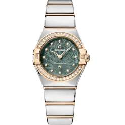 OMEGA Constellation 25mm Stainless Steel and Moonshine Gold Diamond Ladies Watch