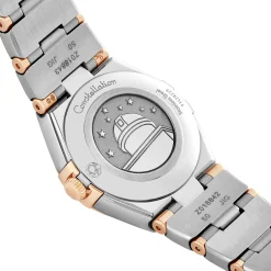 OMEGA Constellation 25mm Stainless Steel and Moonshine Gold Diamond Ladies Watch