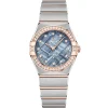 OMEGA Constellation 28mm Stainless Steel and 18K Sedna Gold Diamond Ladies Watch