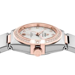 OMEGA Constellation 29mm Stainless Steel and 18K Sedna Gold Diamond Ladies Watch