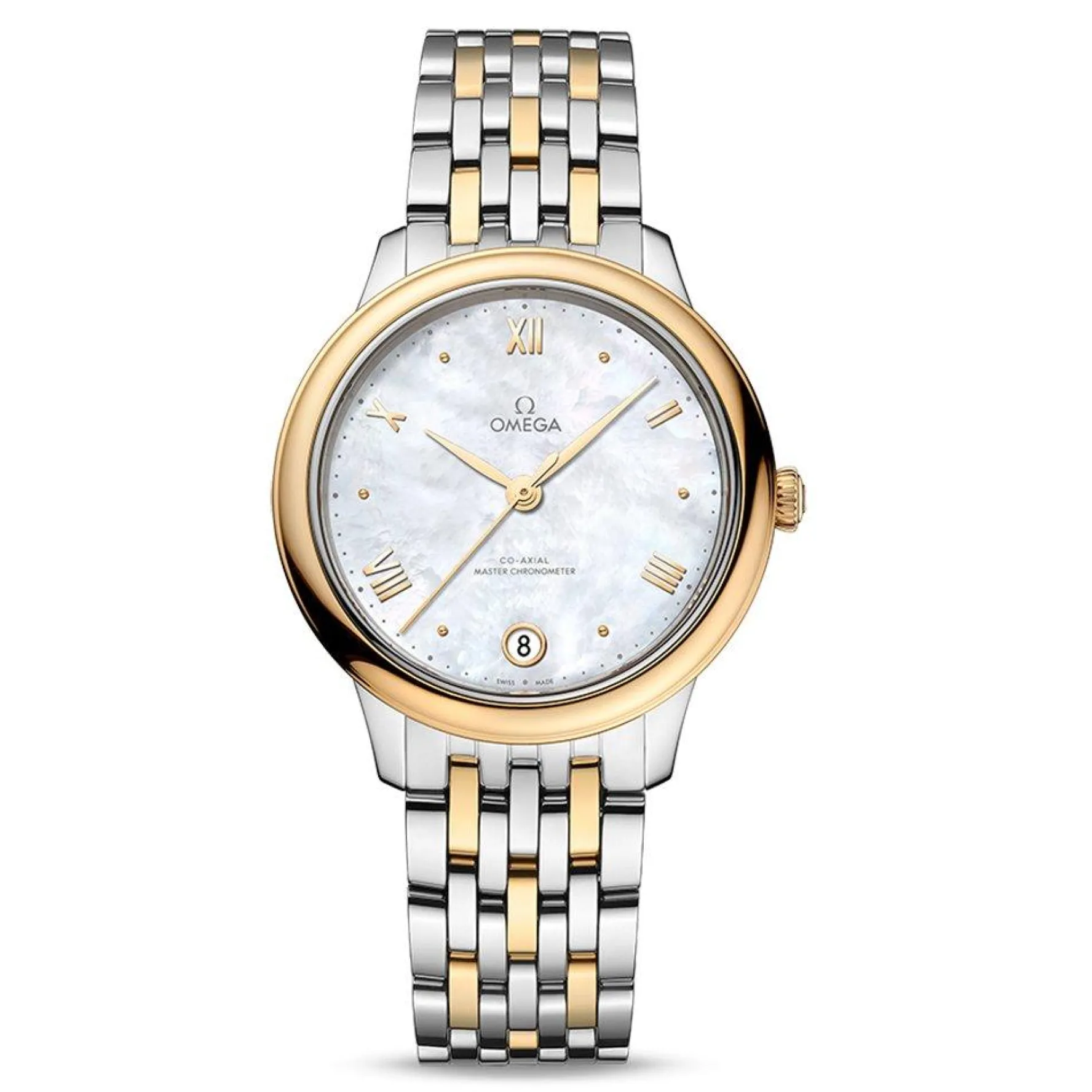 OMEGA De Ville Prestige 34mm Stainless Steel and 18K Yellow Gold Automatic Ladies Watch