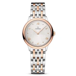 OMEGA De Ville Prestige 27.5mm Stainless Steel and 18K Sedna Gold Ladies Watch