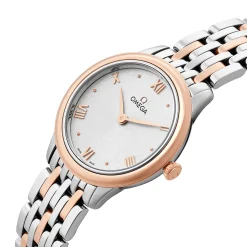 OMEGA De Ville Prestige 27.5mm Stainless Steel and 18K Sedna Gold Ladies Watch