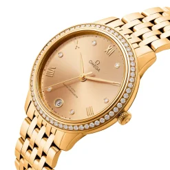 OMEGA De Ville Prestige 34mm 18K Yellow Gold Diamond Automatic Ladies Watch