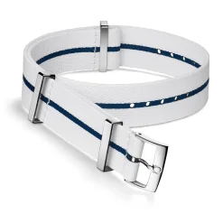 OMEGA Nato Polyamide White and Blue Stripe Watch Strap