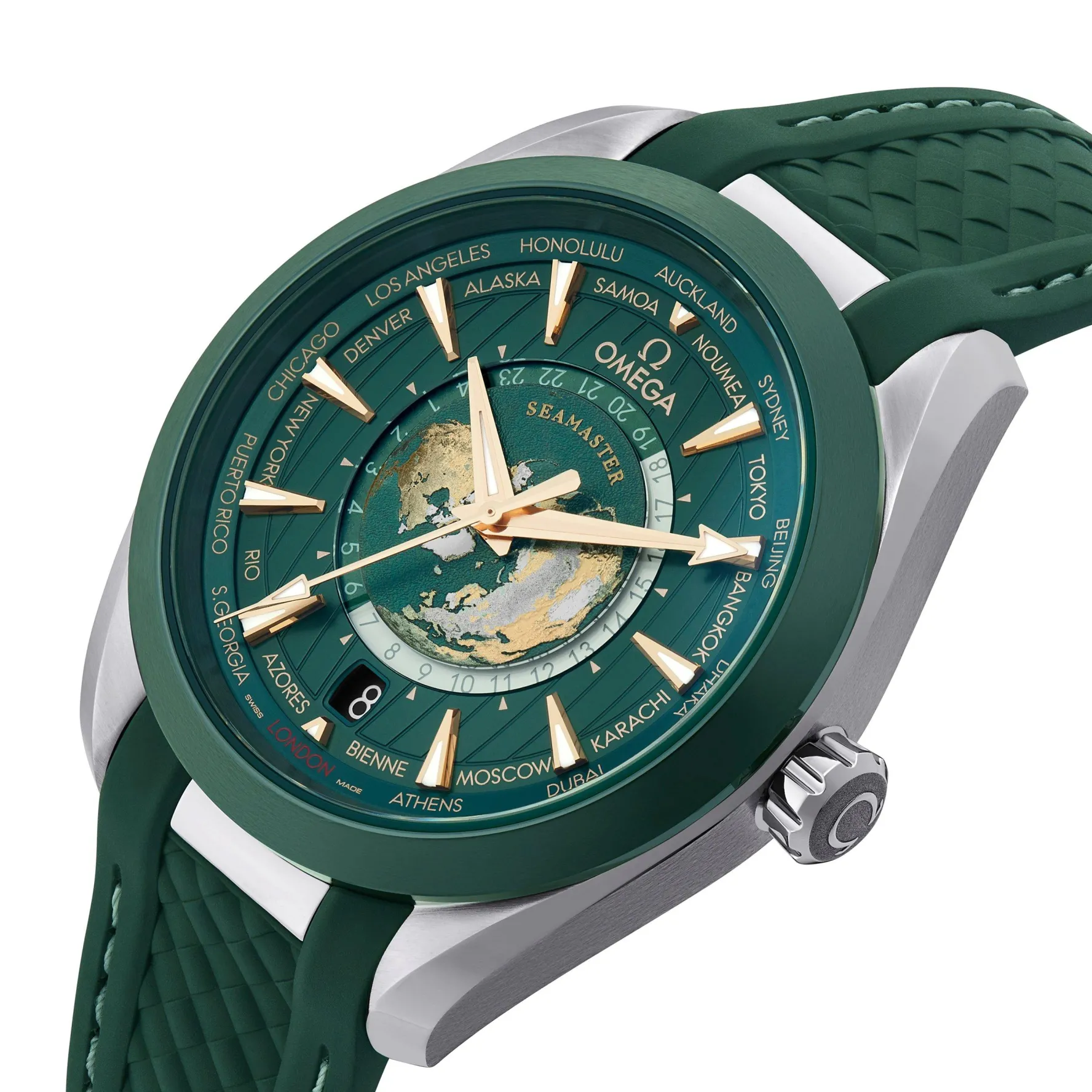 OMEGA Seamaster Aqua Terra 150M 43mm Co-Axial Master Chronometer Worldtimer Men's Watch