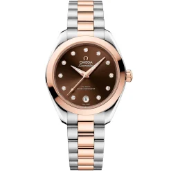 OMEGA Seamaster Aqua Terra 150M 30mm 18K Sedna Gold Diamond Automatic Ladies Watch