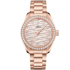 OMEGA Seamaster Aqua Terra 18ct Sedna Gold Automatic Diamond Ladies Watch