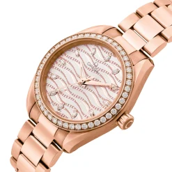 OMEGA Seamaster Aqua Terra 18ct Sedna Gold Automatic Diamond Ladies Watch