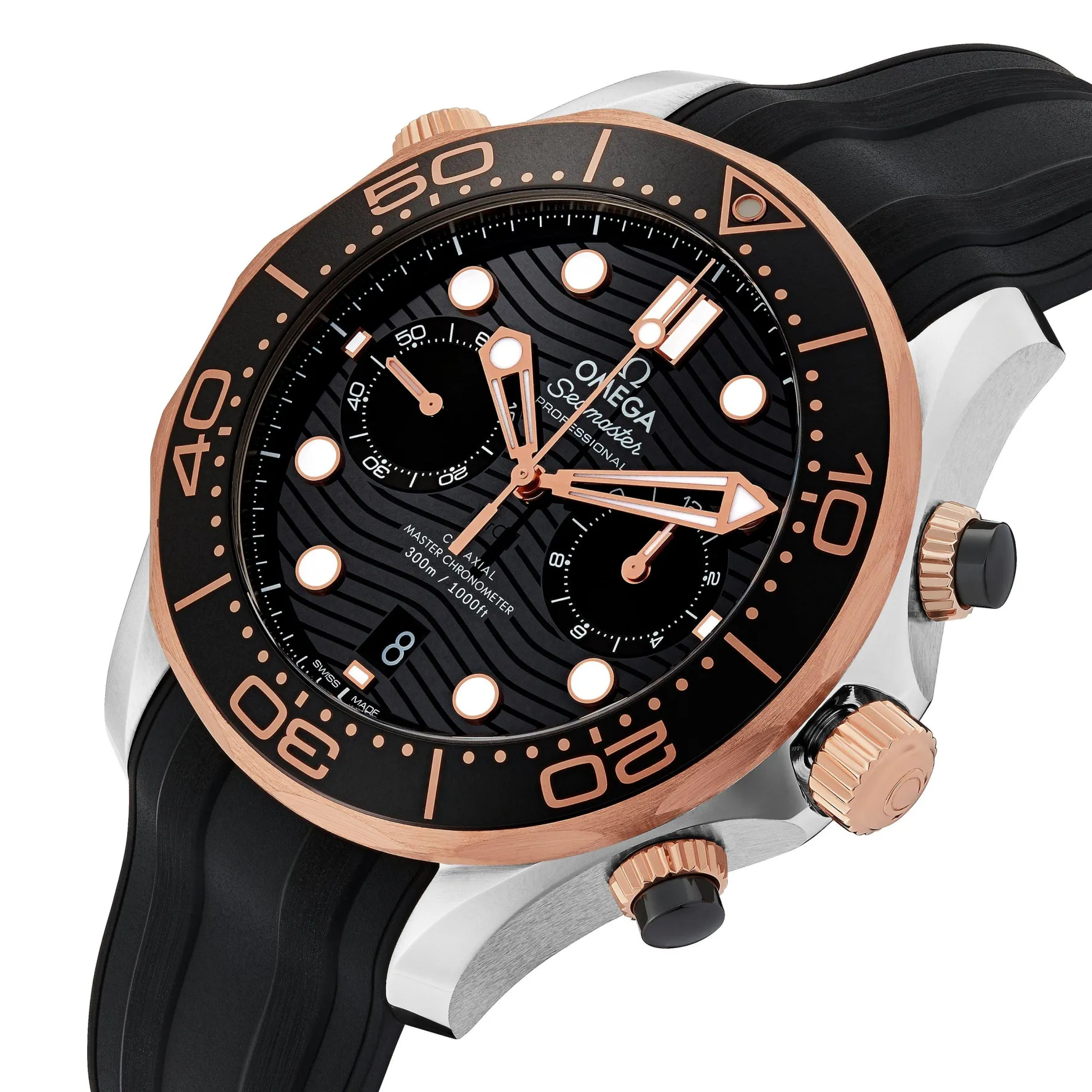 OMEGA Seamaster Diver 300M 44mm 18K Sedna Gold Chronograph Automatic Men's Watch