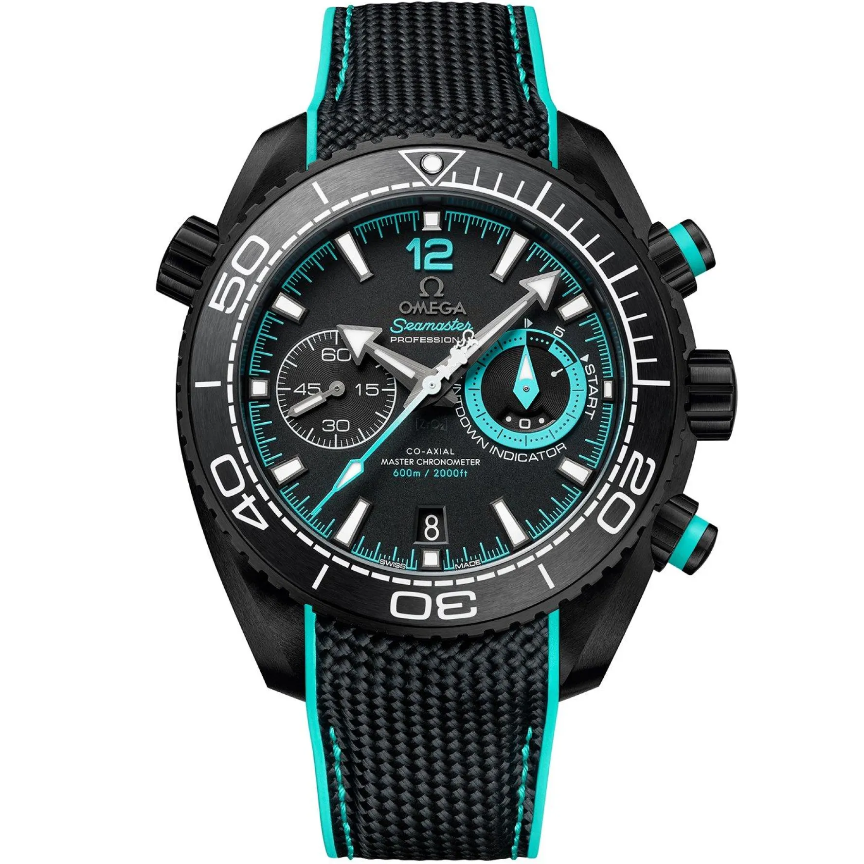 OMEGA Seamaster Planet Ocean Deep Black ETNZ Edition Chronograph Men’s Watch