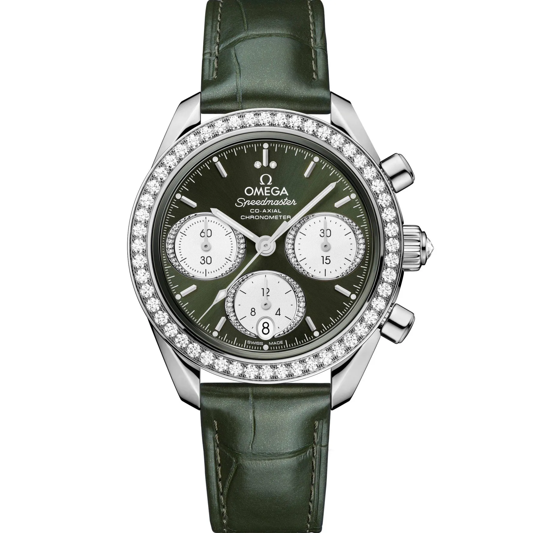 OMEGA Speedmaster 38mm Diamond Chronograph Automatic Watch